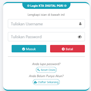 Register PGRI Kutai Barat - Persatuan Guru Republik Indonesia Cabang Kutai Barat
